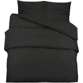 vidaXL Bettwäsche-Set Schwarz 200x200 cm Baumwolle