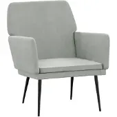 vidaXL Sessel Hellgrau 62x79x79 cm Samt