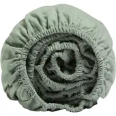 Yumeko Spannbettlaken Flanell 90x200 Grün - Eco, Bio & Fairtrade