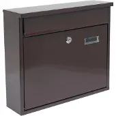 VOREL Briefkasten mit 2 Schlüsseln - Braun - 310x360x100 mm