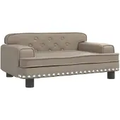 vidaXL Hundebett Cappuccino-Braun 70x45x30 cm Kunstleder