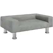vidaXL Hundebett Hellgrau 70x45x26,5 cm Samt