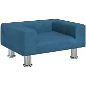 vidaXL Hundebett Blau 50x40x26,5 cm Samt