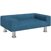 vidaXL Hundebett Blau 70x45x26,5 cm Samt