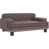 vidaXL Hundebett Braun 70x45x30 cm Kunstleder