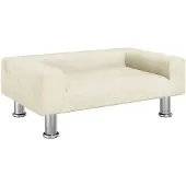 vidaXL Hundebett Creme 70x45x26,5 cm Samt