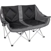 Proplus Brunner Action Sofa 3D, 200 kg, Camping-Bank, 6 Bein(e), 5,2 kg, Polyester, Schwarz, Grau