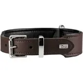 Hunter Halsband Basic 37 nickel, Hals 30-34,5 cm braun