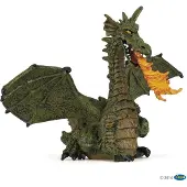 Papo Feuerspeiender Drache Mit Flügeln, Grün, 3 Jahr(e), The Enchanted World, Grün, PVC