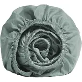 Yumeko Spannbettlaken Baumwollsatin 180x200 Grün - Eco, Bio & Fairtrade