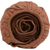Yumeko Spannbettlaken Perkal Baumwolle 90x200 Orange - Eco, Bio & Fairtrade