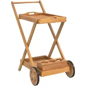 vidaXL Teewagen 54x87x90 cm Massivholz Akazie