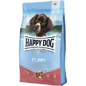 Interquell GmbH Happy Dog Sensible Puppy, Welpe, jede Rasse, Huhn, Kartoffel, Lachs, Reis, 4 kg