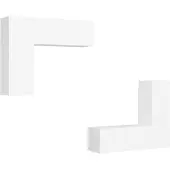 vidaXL 4-tlg. TV-Schrank-Set Weiß Holzwerkstoff