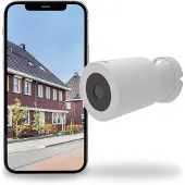 Circle Außen-Spotlight-Kamera, 2K, Bewegungserkennung, wasserdicht, Weiß