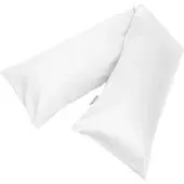 Yumeko Kissenbezug Baumwollsatin 35x160 Weiß - Eco, Bio & Fairtrade