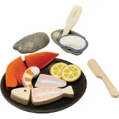 PlanToys Holzspielzeug Meeresfrüchte-Platte