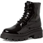 Tamaris Damen Schnürstiefeletten Schwarz Synthetik Größe: 40