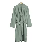 Yumeko Bademantel Baumwolle XL Grün - Eco, Bio & Fairtrade