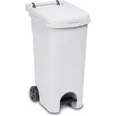 Stefanplast Urban Eco System 80-Liter-Abfalleimer mit weißem Pedal