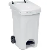 Stefanplast Urban Eco System 60-Liter-Abfalleimer mit weißem Pedal
