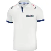 Sparco Herren Kurzarm-Poloshirt Martini Racing Weiß XL