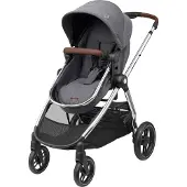 Maxi-Cosi Zelia 3 Luxe, Betthimmel, Tandem-Kinderwagen, Unisex, Faltbar, Schwarz, Grau, Silber