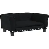 vidaXL Hundebett Schwarz 70x45x30 cm Samt