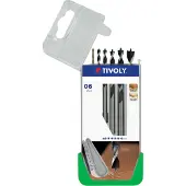 Tivoly Geschenkset mit abgestuften Holzbohrern, 3 Spitzen, 5 Bohrer 3 bis 8