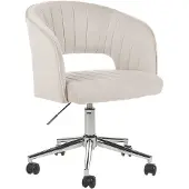 Beliani Bürostuhl KATONAH in Beige/Schwarz/Silber - (W) 57 x (H) 78 x (L) 57 cm | Gr.: onesize