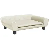 vidaXL Hundebett Creme 70x48x22 cm Samt