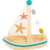 Small Foot Segelboot Seestern junior 17 x 8,5 cm Holz/Textil