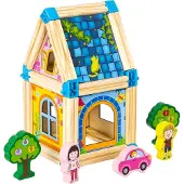 Ecotoys Holzwü rfel Haus