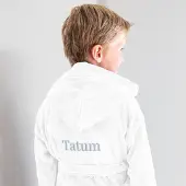 Yoursurprise Kinderbademantel mit Namen - Weiß - 4/6 Jahre