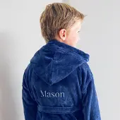 Yoursurprise Kinderbademantel mit Namen - Blau - 2/4 Jahre