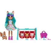 Mattel Enchantimals Baby Tierfreunde Crizia Corgi & Show, Puppe