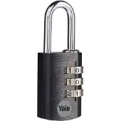 Yale YE3CB/28/126/1/BK Vorhängeschloss 28 mm Schwarz Zahlenschloss