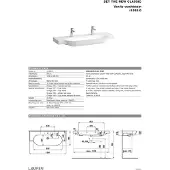 Laufen The New Classic Wastafel 120x48x7,5 cm Wit