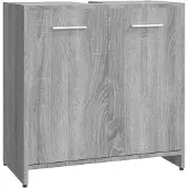vidaXL Badezimmerschrank Grau Sonoma 60x33x60 cm Holzwerkstoff