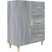 vidaXL Sideboard Grau Sonoma 69,5x34x90 cm Holzwerkstoff