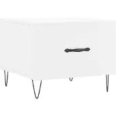vidaXL Couchtisch Hochglanz-Weiß 50x50x40 cm Holzwerkstoff