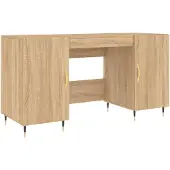 vidaXL Schreibtisch Sonoma-Eiche 140x50x75 cm Holzwerkstoff