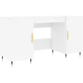 vidaXL Schreibtisch Weiß 140x50x75 cm Holzwerkstoff