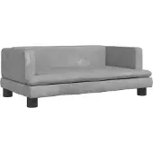 vidaXL Hundebett Hellgrau 80x45x30 cm Samt