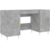 vidaXL Schreibtisch Betongrau 140x50x75 cm Holzwerkstoff