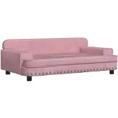 vidaXL Hundebett Rosa 90x53x30 cm Samt