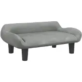 vidaXL Kindersofa Hellgrau 70x40x24 cm Samt