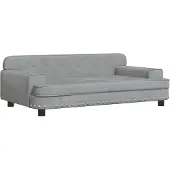 vidaXL Hundebett Hellgrau 90x53x30 cm Samt