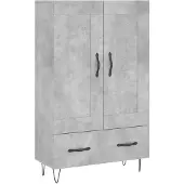 vidaXL Highboard Betongrau 69,5x31x115 cm Holzwerkstoff