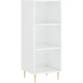 vidaXL Sideboard Hochglanz-Weiß 34,5x32,5x90 cm Holzwerkstoff